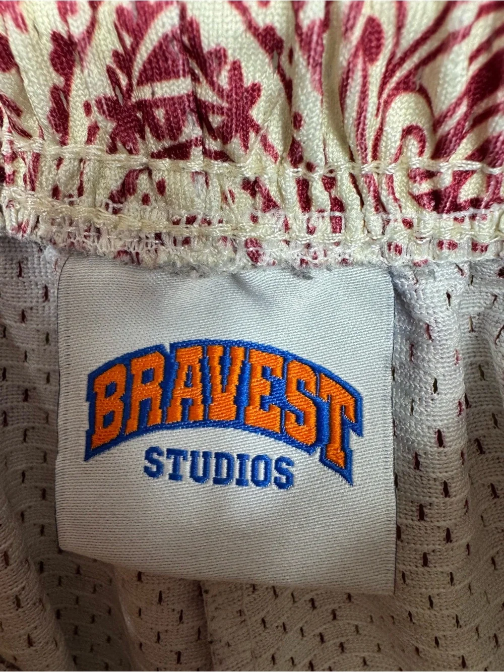 Bravest‎ Studios Red Paisley Shorts large streetwear EUC A